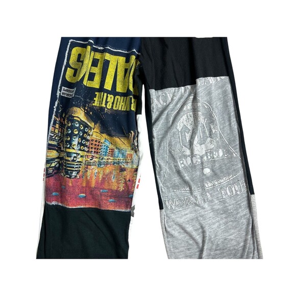 Reworked RCYCLD Graphic T-Shirts Patchwork Upcycled Pants Size S Pull-on - Picture 5 of 9